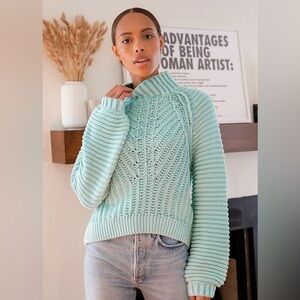 Free People Sweetheart Sweater Sz M $148 msrp